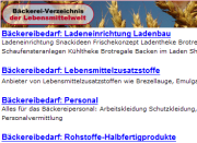 B&auml;ckerei Verzeichnis