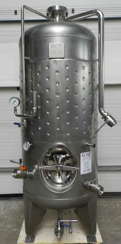 Sektdrucktank 920 Liter mit Kühlmantel aus V2A Edelstahl Edelstahltank
