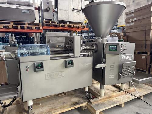 Vakuumfüller VEMAG HP10L mit LPG208 Servo und AH204 Wurstproduktionslinie Vakuumfüller