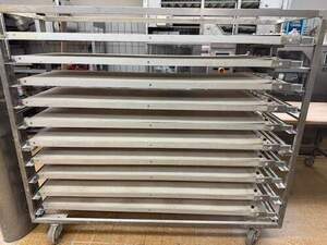 Beschickungswagen fr Tuchabzieher fr MIWE-Ofen