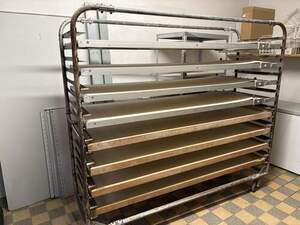 Abziehapparate Einschie�apparat Tuchabzieher 160cm mit Wagen