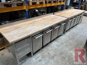 Arbeitstisch mit Buchenholzplatte, ca. 80 x 250 (2 St�ck)