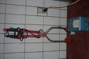 Betubungszange fr Schweine - Schafe 220 Volt