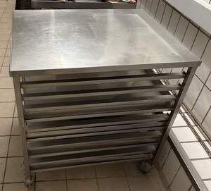 Edelstahl Glasiertisch - 10 Einsch�be f�r 80�60