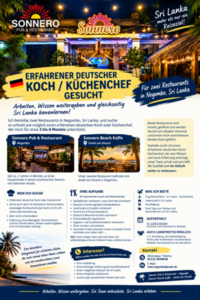 Deutscher Koch K�chenchef in Sri Lanka