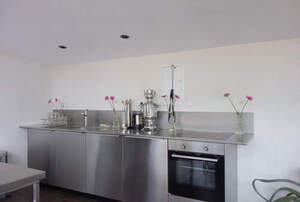 Edelstahl-Designk�che 3,40 m - nahezu neuwertig - Eventlocal