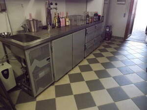 Schanktheke gek�hlt Edelstahl