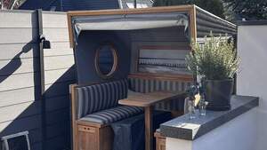 Gosch Lounge Strandkorb 6- Sitzer (mit Tisch u. Abdeckung)