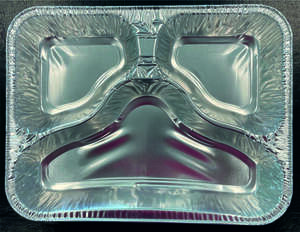 Men�schalen Alu 3-geteilt